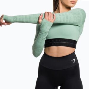 Gymshark Mint Long Sleeve Crop Top